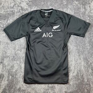 Adidas New Zealand All Blacks Rugby Jersey Mens Medium Black AIG